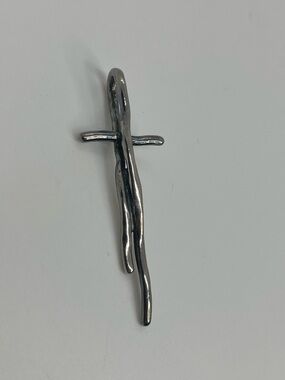 Silpada 925 Sterling Silver Brutalist Style Twisted Cross Twig Pendant